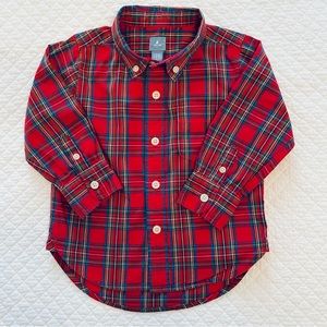 Baby Gap Plaid Button down Shirt Size 18-24 Months